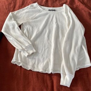 COPY - Abercrombie & Fitch white/off white waffle long sleeve size large